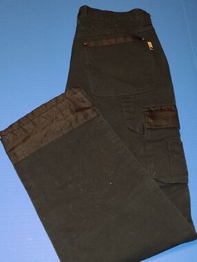 Holmes Workwear Work PantMen's Black Cargo Work Pants - Durable Utility Trousers